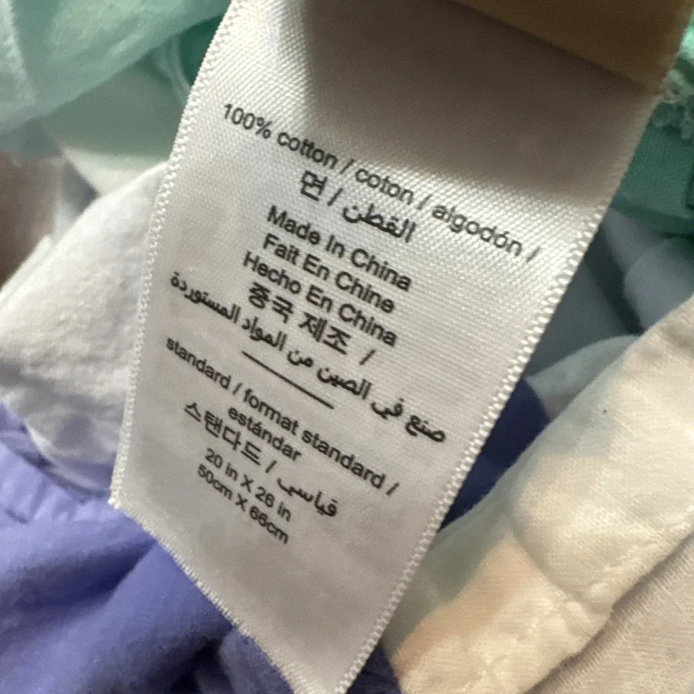 Pottery Barn Teen Standard Pillow Sham Surf Dip Tie Dye Aqua Ruched Coastal Kids